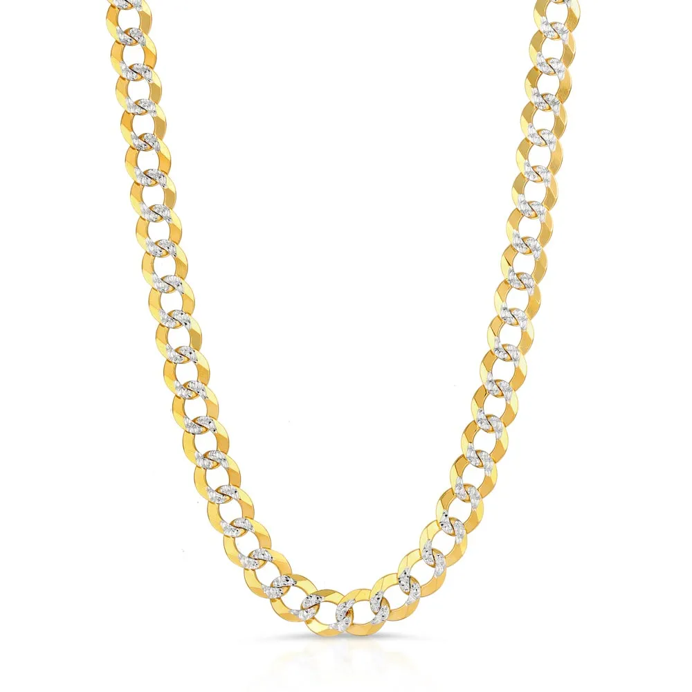 Solid Gold Pave Curb Cuban Chain