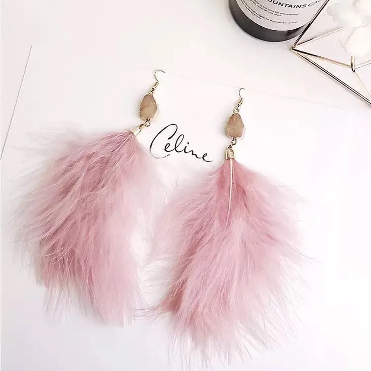 Soraya Feather Earrings