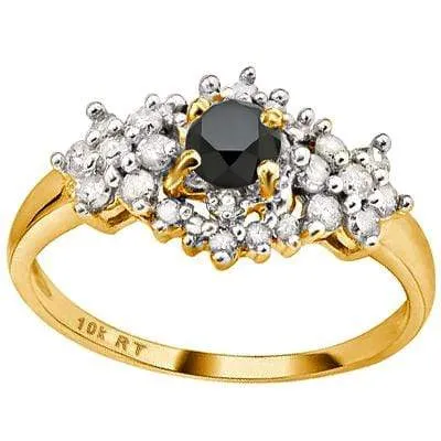 SPARKLING ! 1/2 CARAT (25 PCS) DIAMOND SOLITAIRE 10KT SOLID GOLD ENGAGEMENT RING