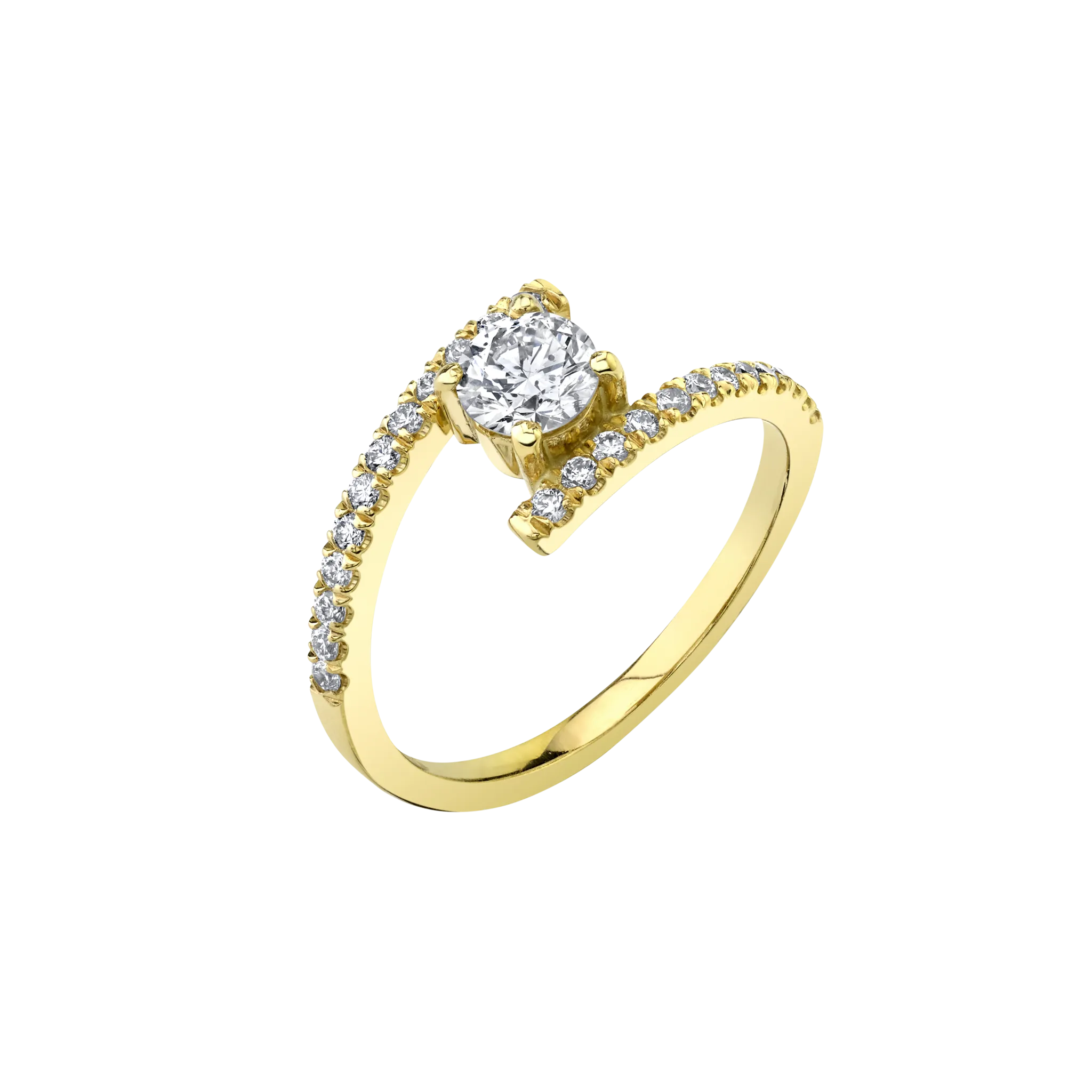 Split Shank Ring with Diamond Solitaire