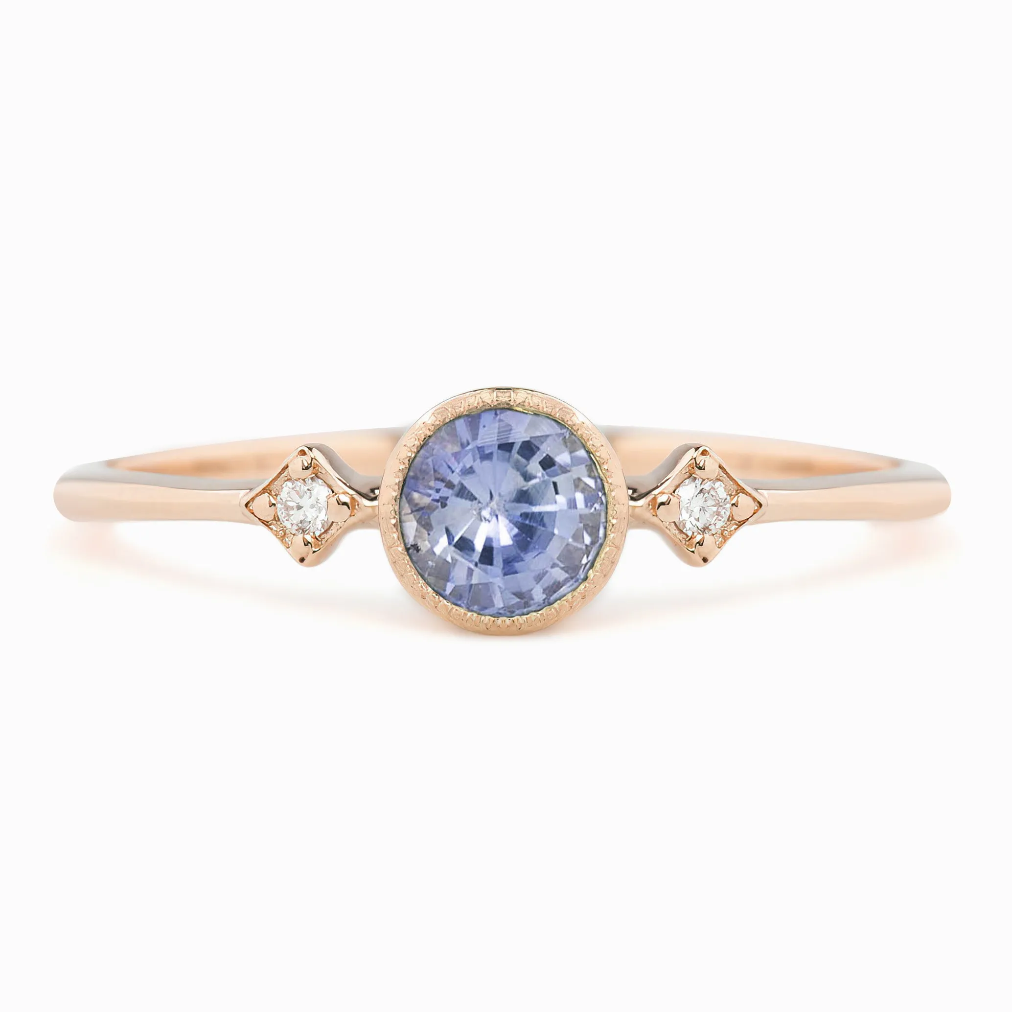 Star & Moon ring - 4.5mm 0.45ct Ceylon Blue Sapphire