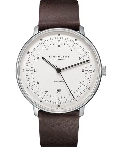 STERNGLAS Hamburg Automatic (42mm) White Dial / Brown Mocha Watch