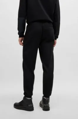 Stretch-cotton tracksuit bottoms with stacked logo