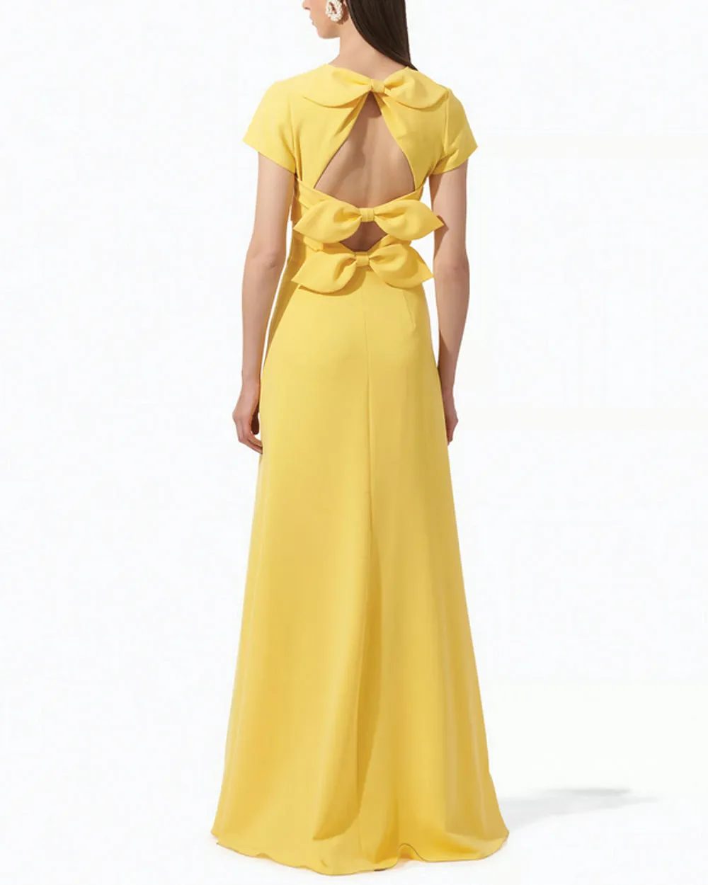 Sunshine Lily Valley Embellished Short Sleeve Gown