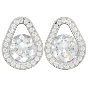 Super Gemmed Teardrop Eyelets with Brilliant-Cut Gems - Blue Zircon