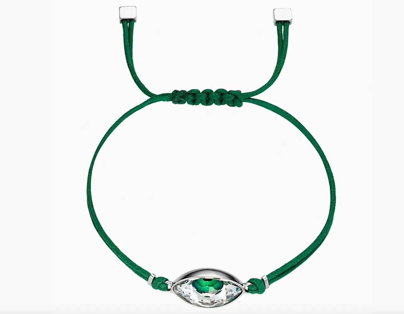 Swarovski POWER COLLECTION EVIL EYE BRACELET, Green, Stainless Steel -5508535