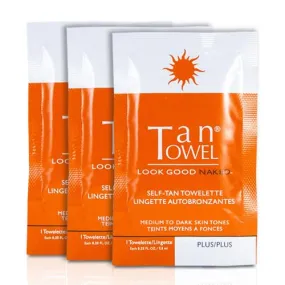 Tan Towel Self Tan Towelette Half Body Tan-Case of 5
