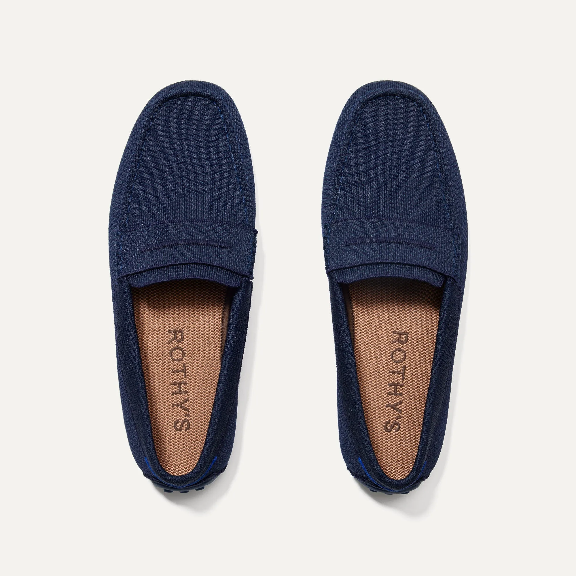 The Driving Loafer in Navy Herringbone