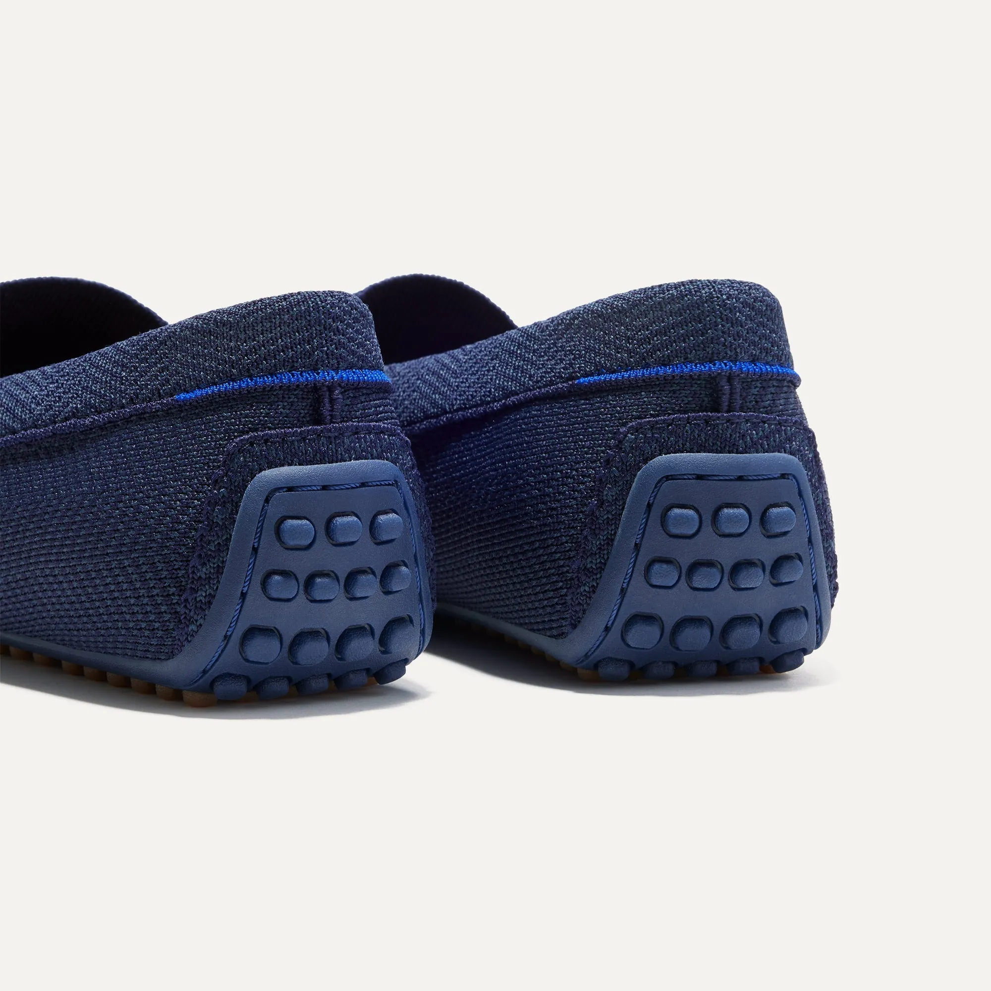 The Driving Loafer in Navy Herringbone