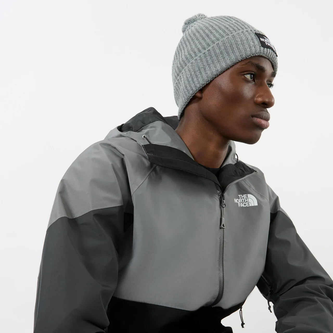 THE NORTH FACE Logo Box Pom Beanie Hat - DYY