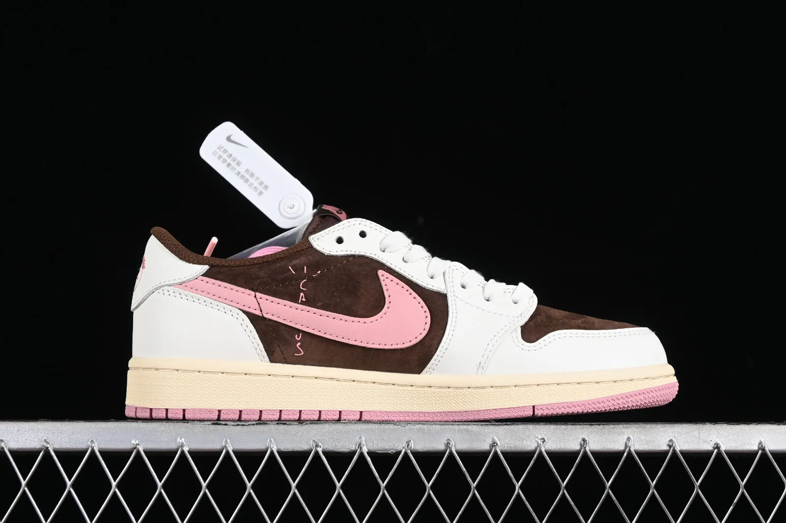 Travis Scott x Air Jordan 1 Low OG Dark Pony Pink Oxford DZ4137-206