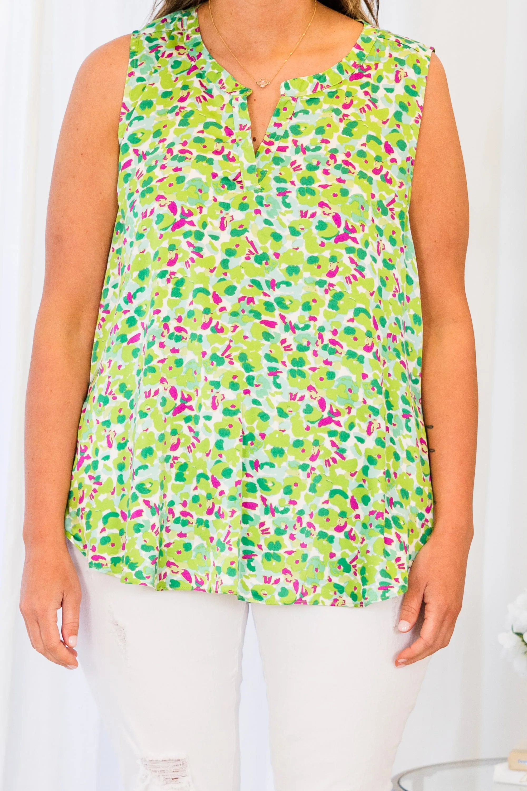 Tropical Dreamin' Tank, Green