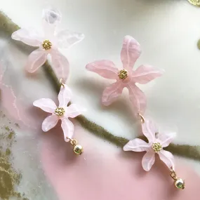 Tropical Lily Earrings - Pink