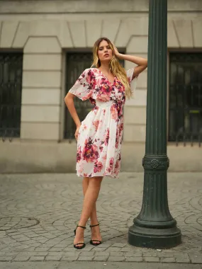 Vestido estampado florido glow