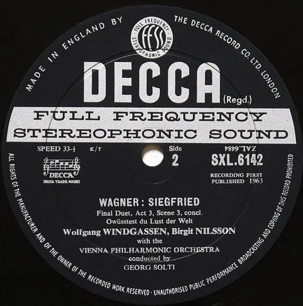 Wagner, Nilsson  Windgassen, Vienna Philharmonic Orchestra  Solti ~ Siegfried - Forging Scene & Final Duet