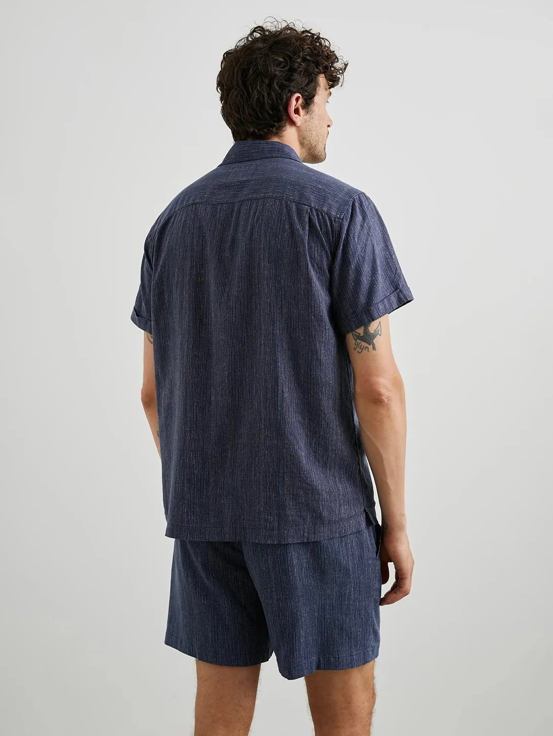 Waimea Short Sleeve Shirt - Matrix Navy Pearl