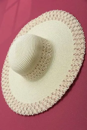 Wall To Wall Accessories - CLASSIC EDGE PANAMA STRAW SUN HAT | 40HW606: WHITE