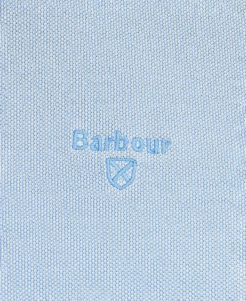 Washed Sports Polo Shirt                             Sky
