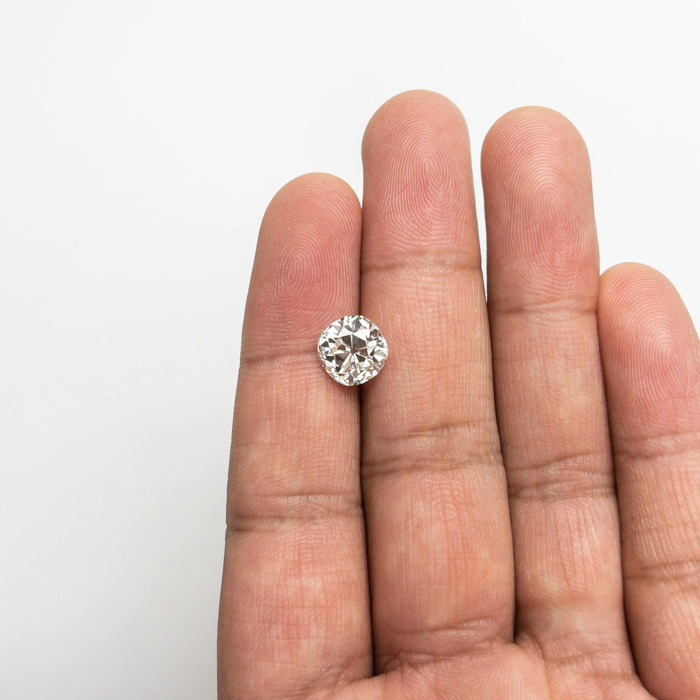 White Antique Old European Cut Diamond - 3.19ct Round