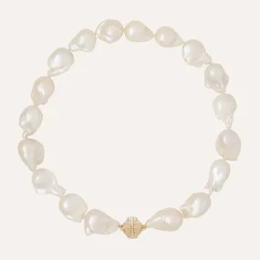 White Baroque 15-25mm Pearl Necklace