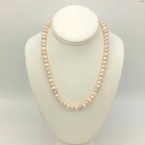 White Multi-Color Pearl Pre Loved Necklace