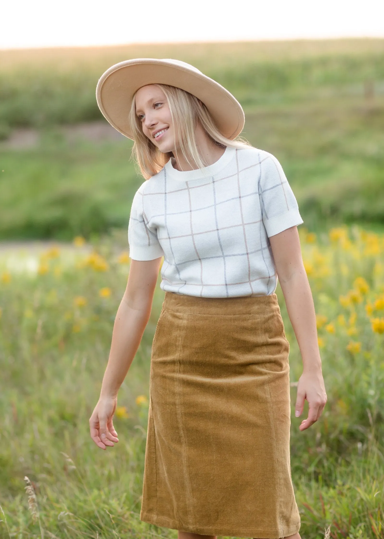 Wide Brim Ivory Boater Hat