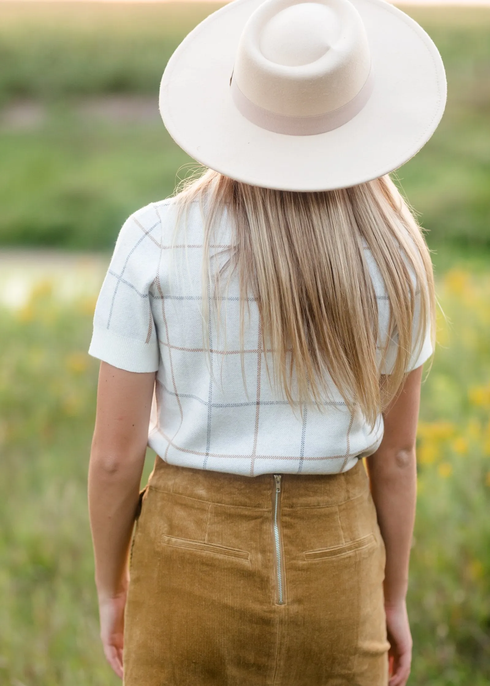 Wide Brim Ivory Boater Hat