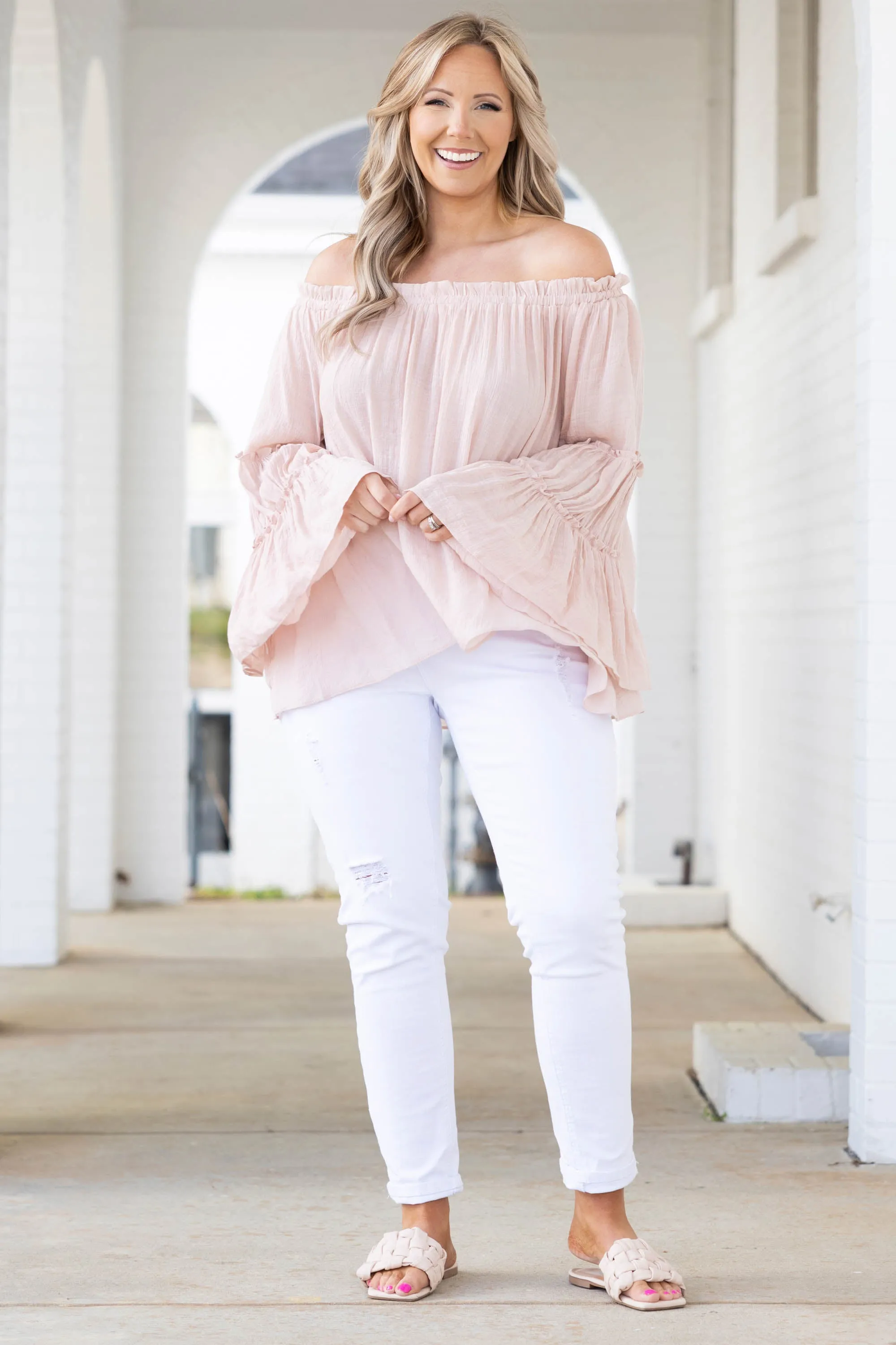 Woman In Me Top, Nude Pink