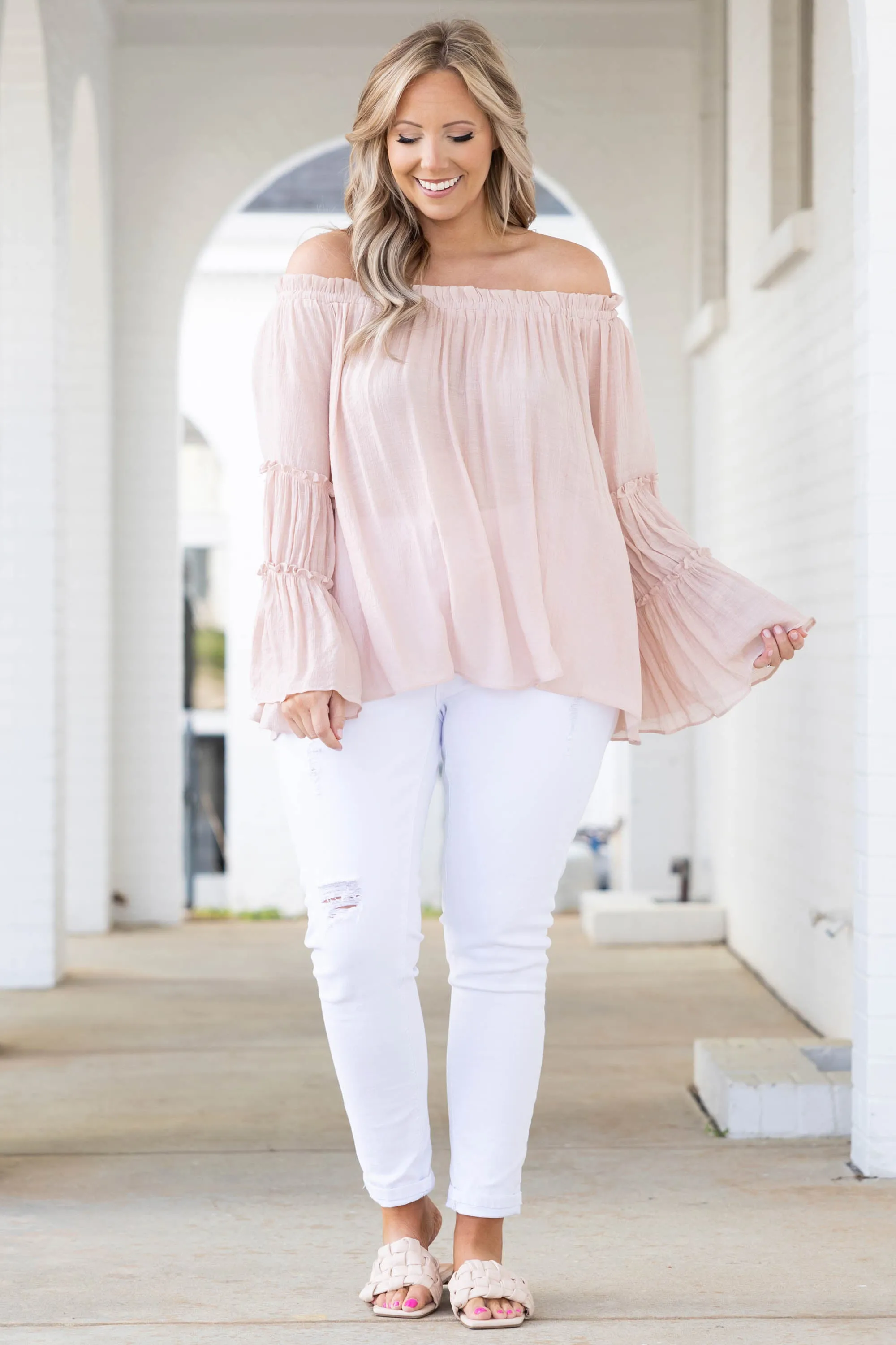 Woman In Me Top, Nude Pink