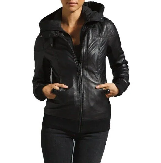 Women Hooded Bomber Jacket | Hooded Bomber Jacket