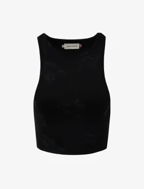 WOMEN'S FLORAL RIBBED TANK