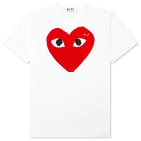 Women's Red Emblem Heart T-Shirt - White/Red