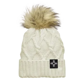 Zia Faux Fur Pom Beanie